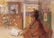 Carl Larsson Karin Readin France oil painting reproduction